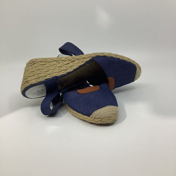 Ralph Lauren Espadrilles Wedge Platform Sandals - Picture 6 of 8